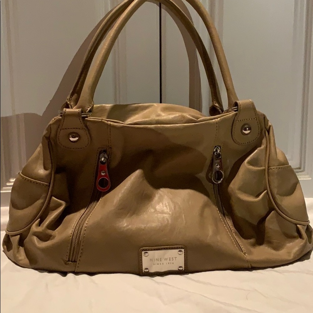Nine West Beige Leather Bag